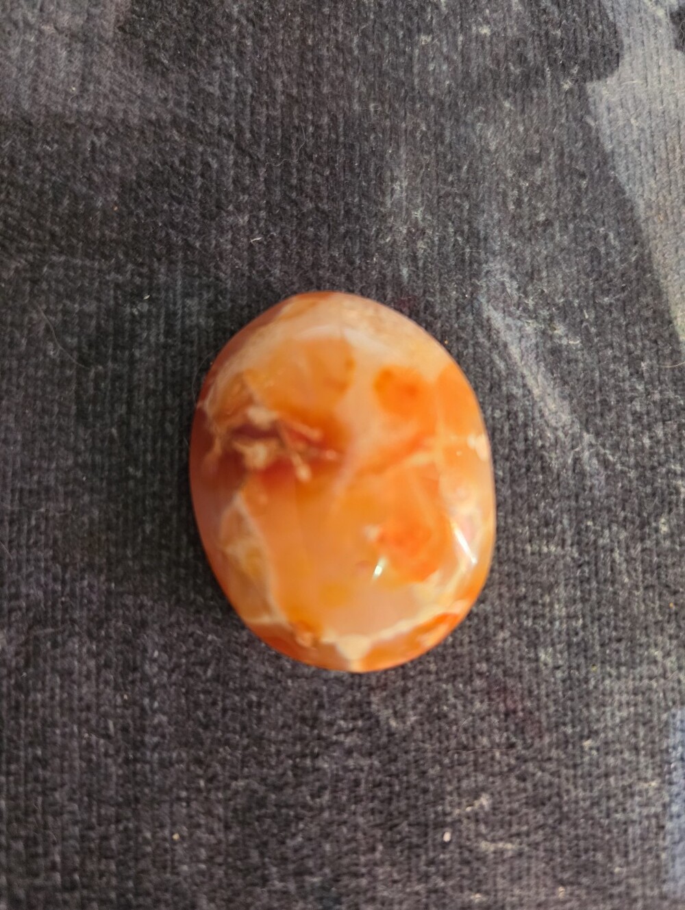 Orange Carnelian Palm Stone
